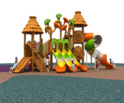 आवासीय बच्चों के प्लास्टिक खेल का मैदान उपकरण एंटीस्टेटिक एंटीस्किड क्रैकप्रूफ