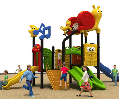 जंगल बड़े प्लास्टिक खेल का मैदान उपकरण, बालवाड़ी आउटडोर खेल उपकरण